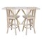 International Concepts Bar Height Table With 2 Slat Back Swivel Bar Stools - 30 in. Seat Height K-7228-42-S263SW-2 - alternate 2
